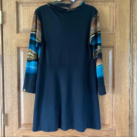 Radzoli Black & Multicolored Sweater-like Dress Large - Picture 2 of 8